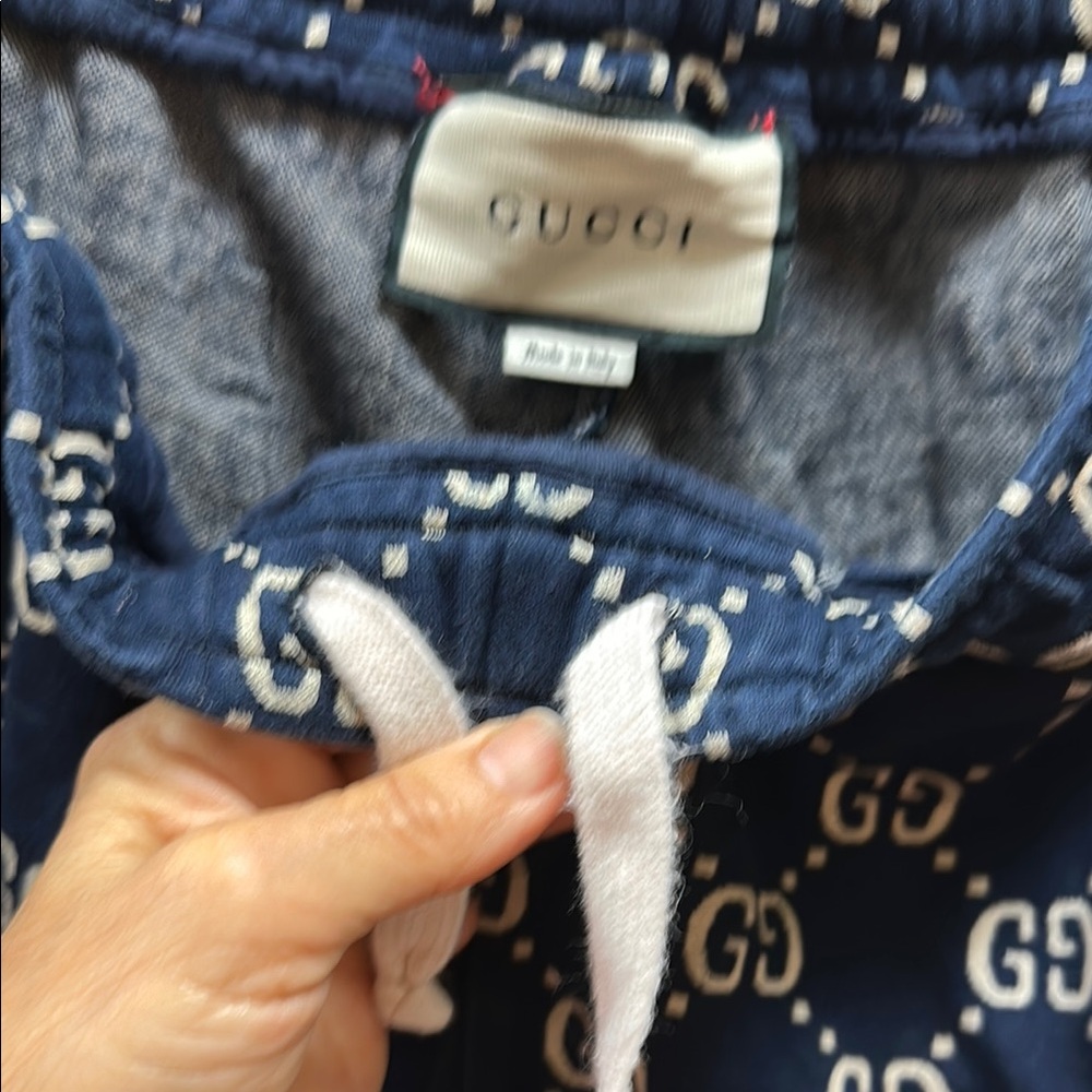 Gucci Dark Blue GG Patterned Shorts med- large - Picture 4 of 13
